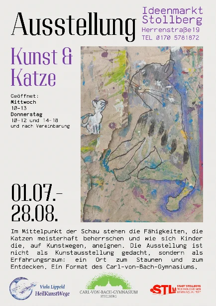 Foto eines Flyers für eine Ausstellung